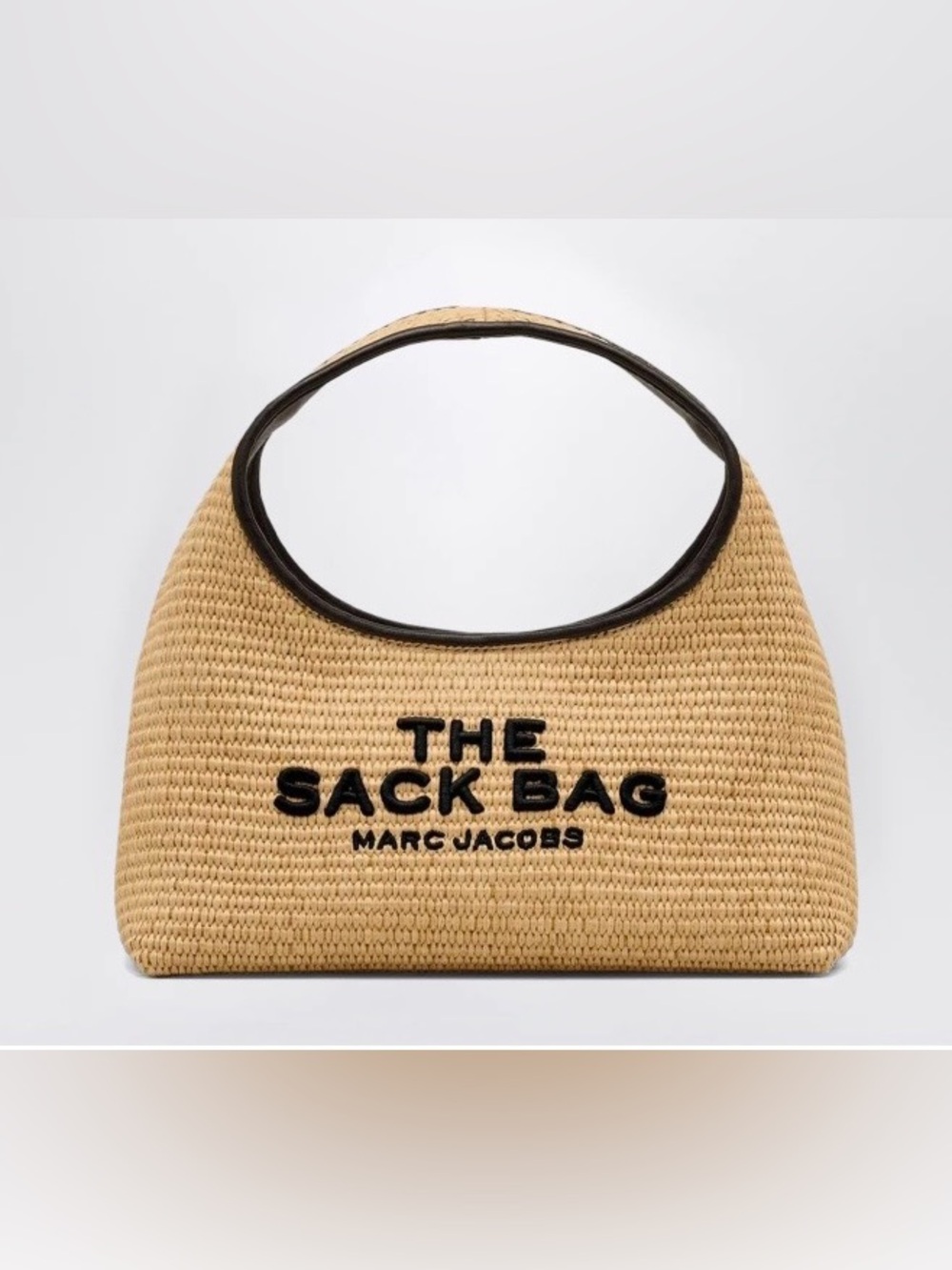 Marc Jacobs Straw Sack Tote in Natural with Black Trim